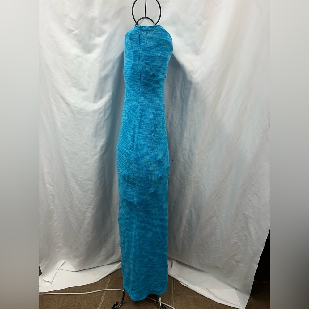 Tiger Mist blue knit strapless maxi dress size M - Picture 4 of 6